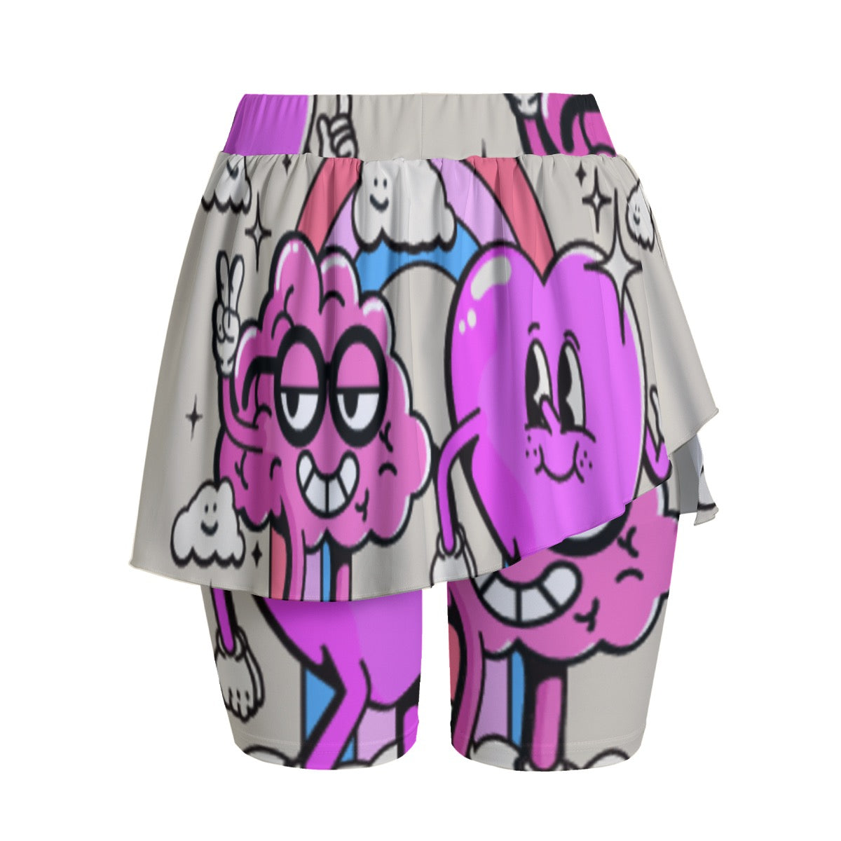 FUNNY PINK FACES WHATEVER // All-Over Print Women's Sports Skorts