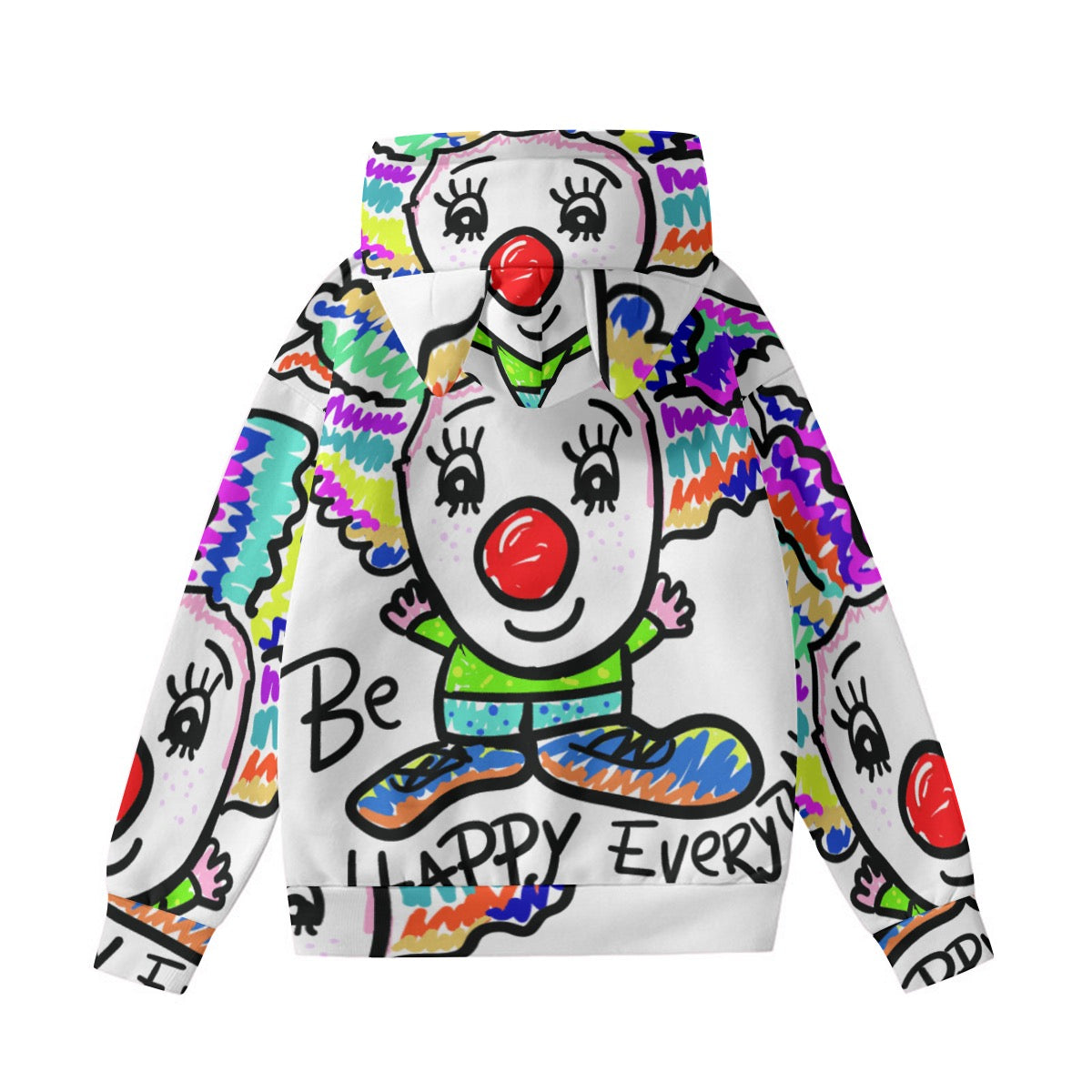 U CLOWN ME CLOWN | All-Over Print Women’s Hoodie With Decorative Ears