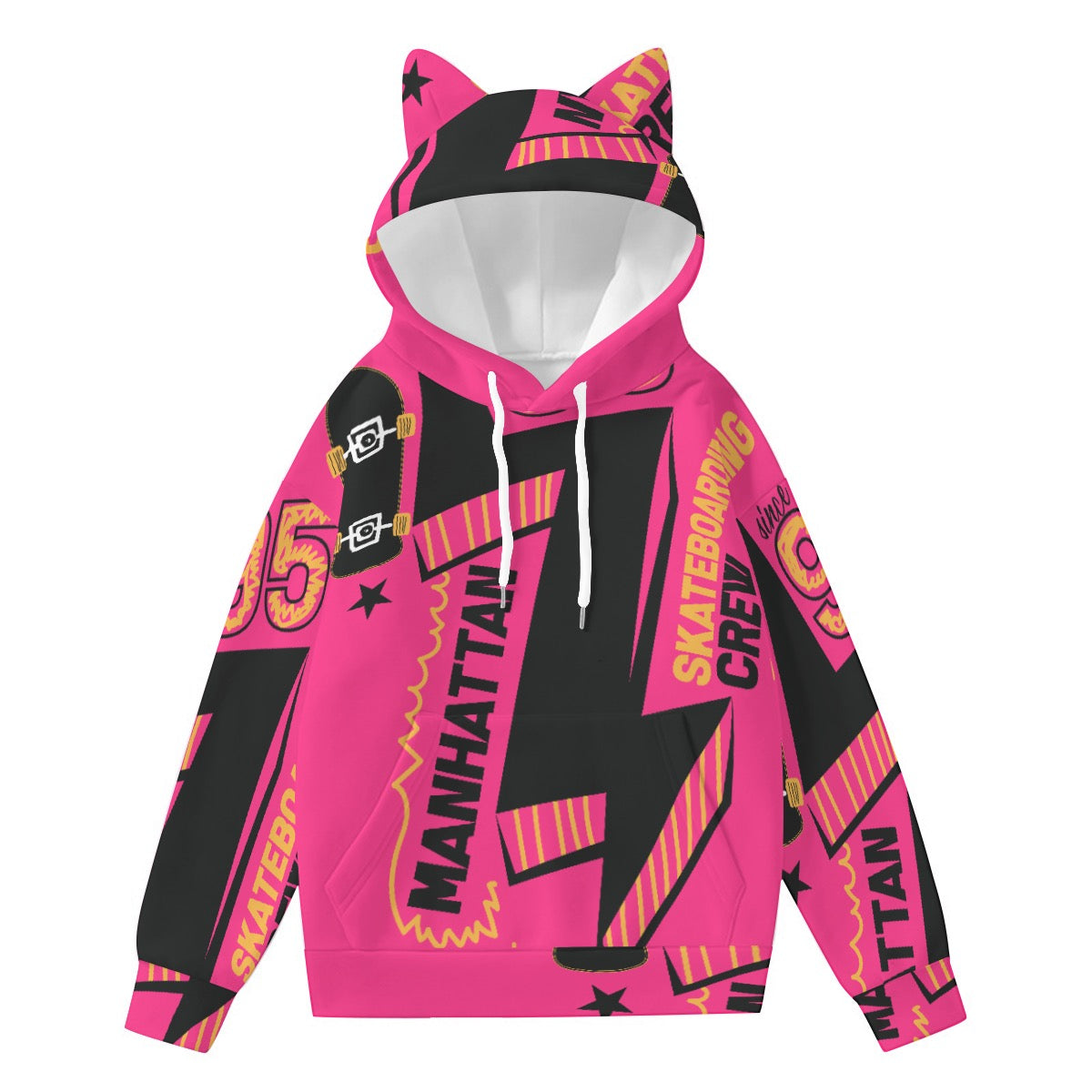 THUN-DER | All-Over Print Women’s Hoodie With Decorative Ears