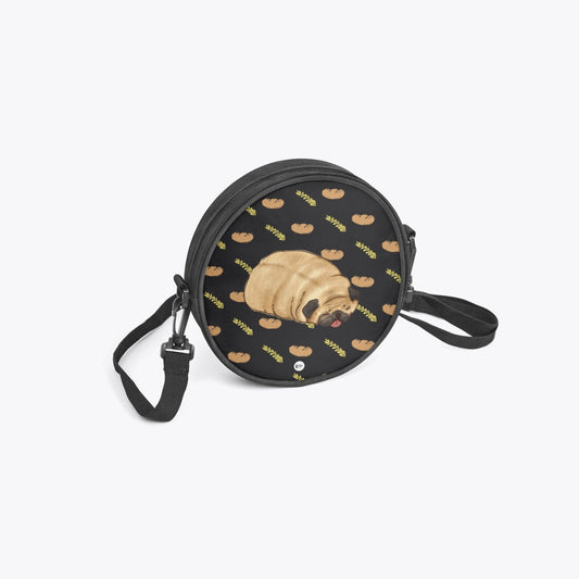 Pug loaf - Round Satchel Bag