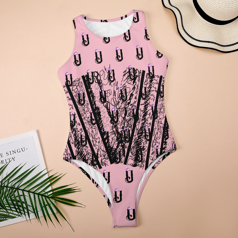 Unicorns - Vest Jumpsuit - Hand drawn pattern with logo