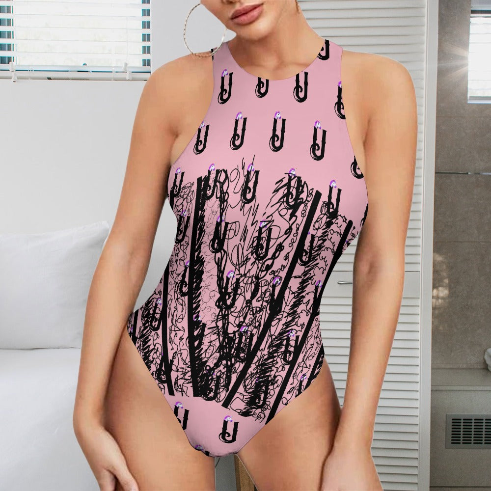 Unicorns - Vest Jumpsuit - Hand drawn pattern with logo