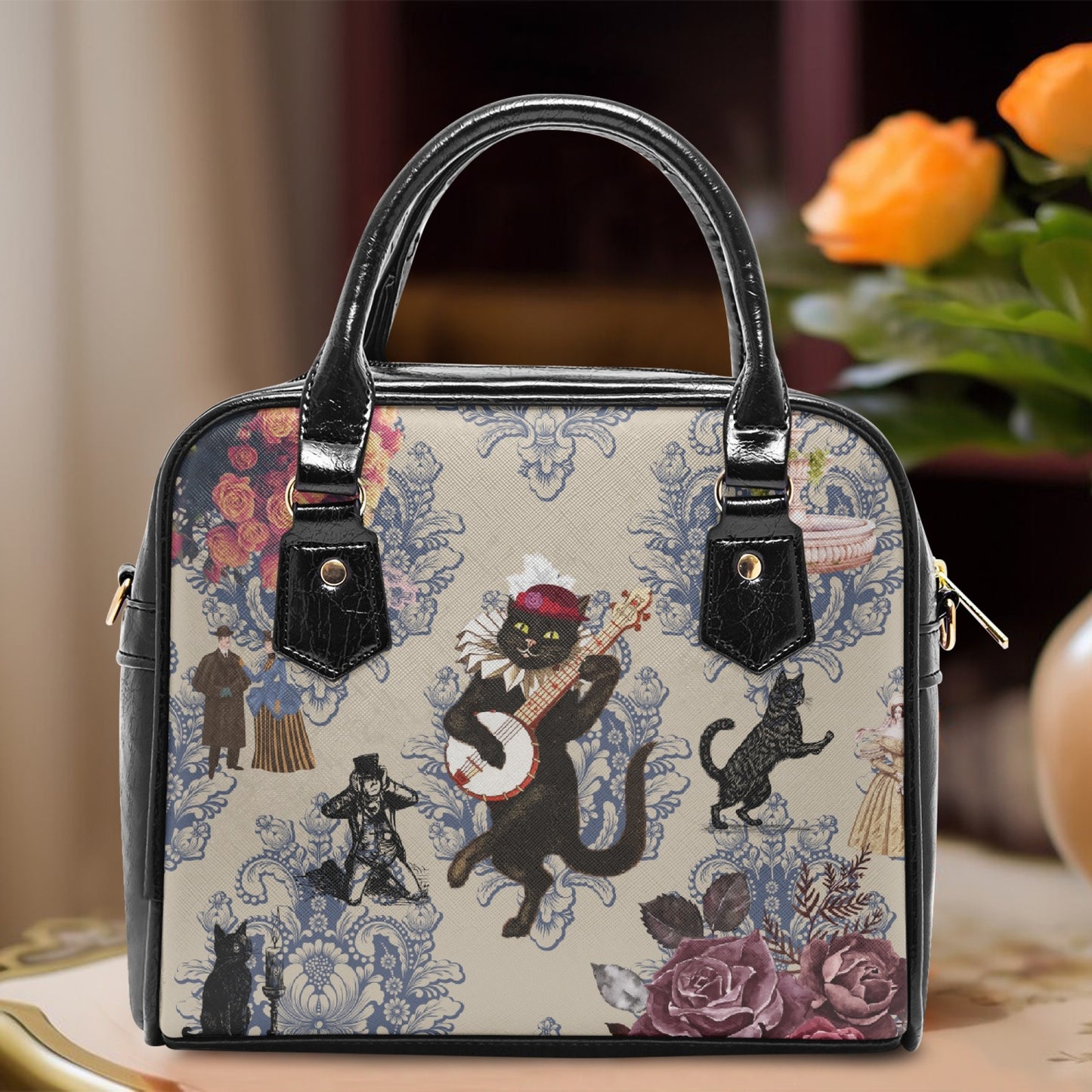 KAKOFONIX cat Leather Saddle Bag