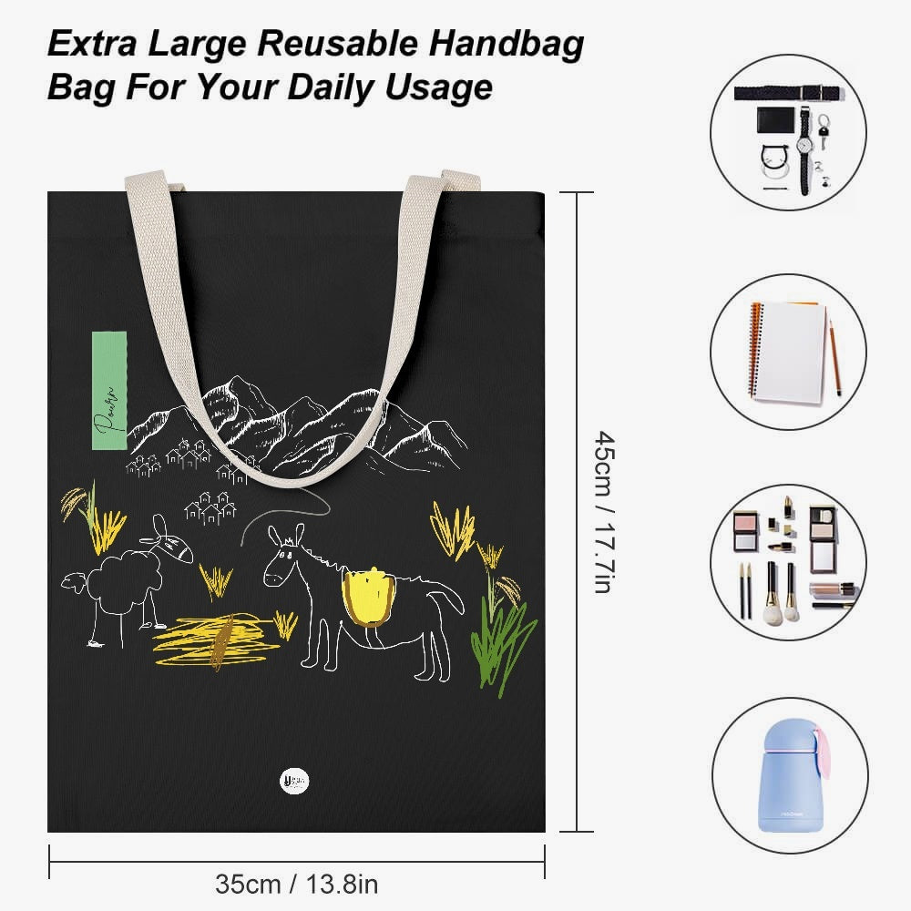 CANVAS Tote Bag - Chillin donkey