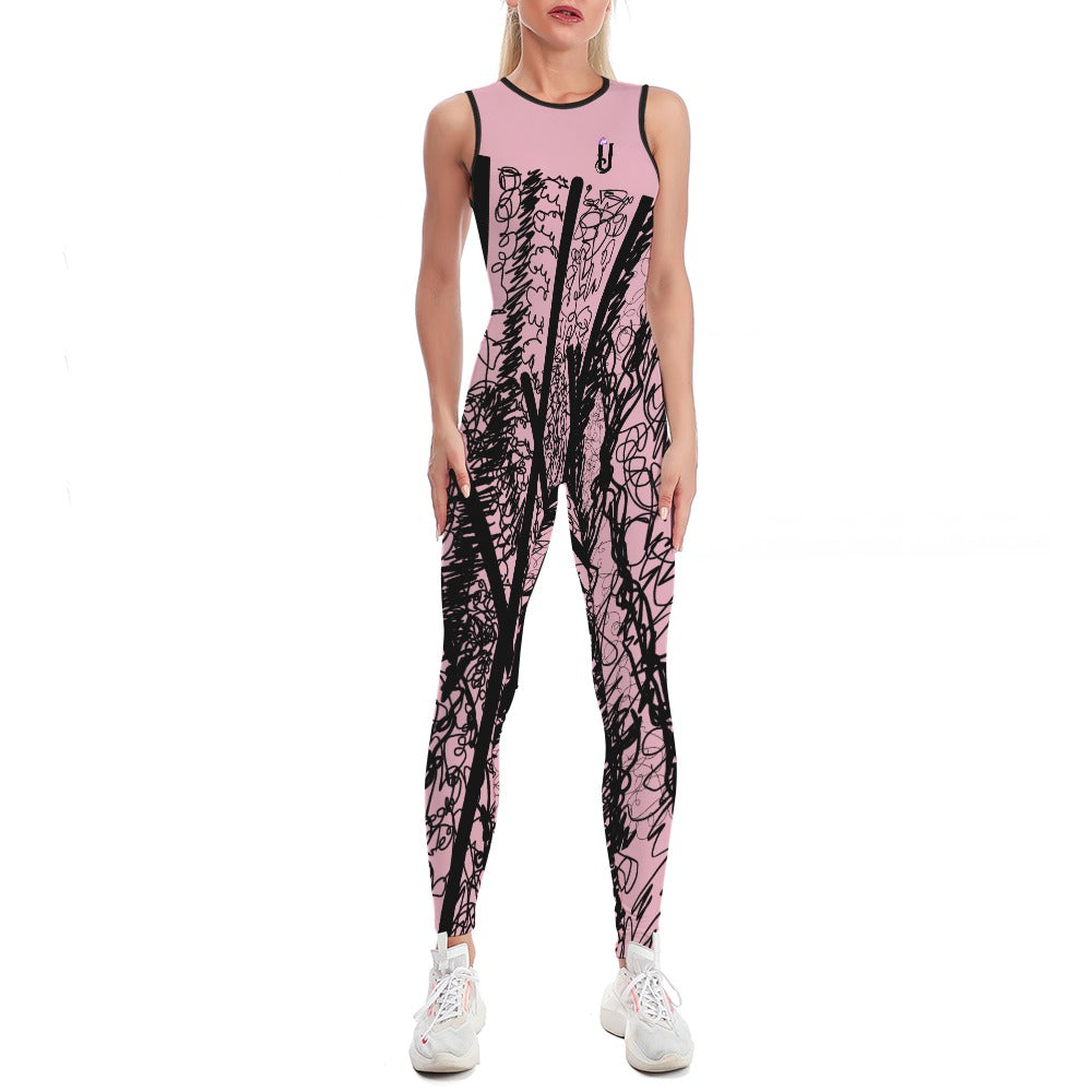 Colorful Ladies Bodysuit Yoga Pants