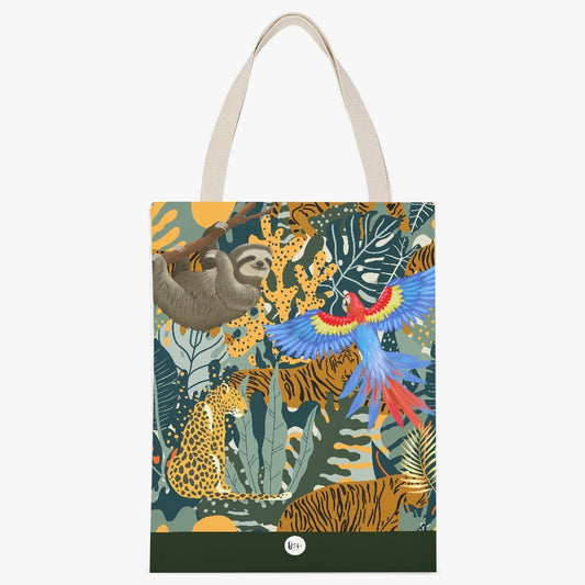CANVAS Tote Bag - Color Jungle +sloth