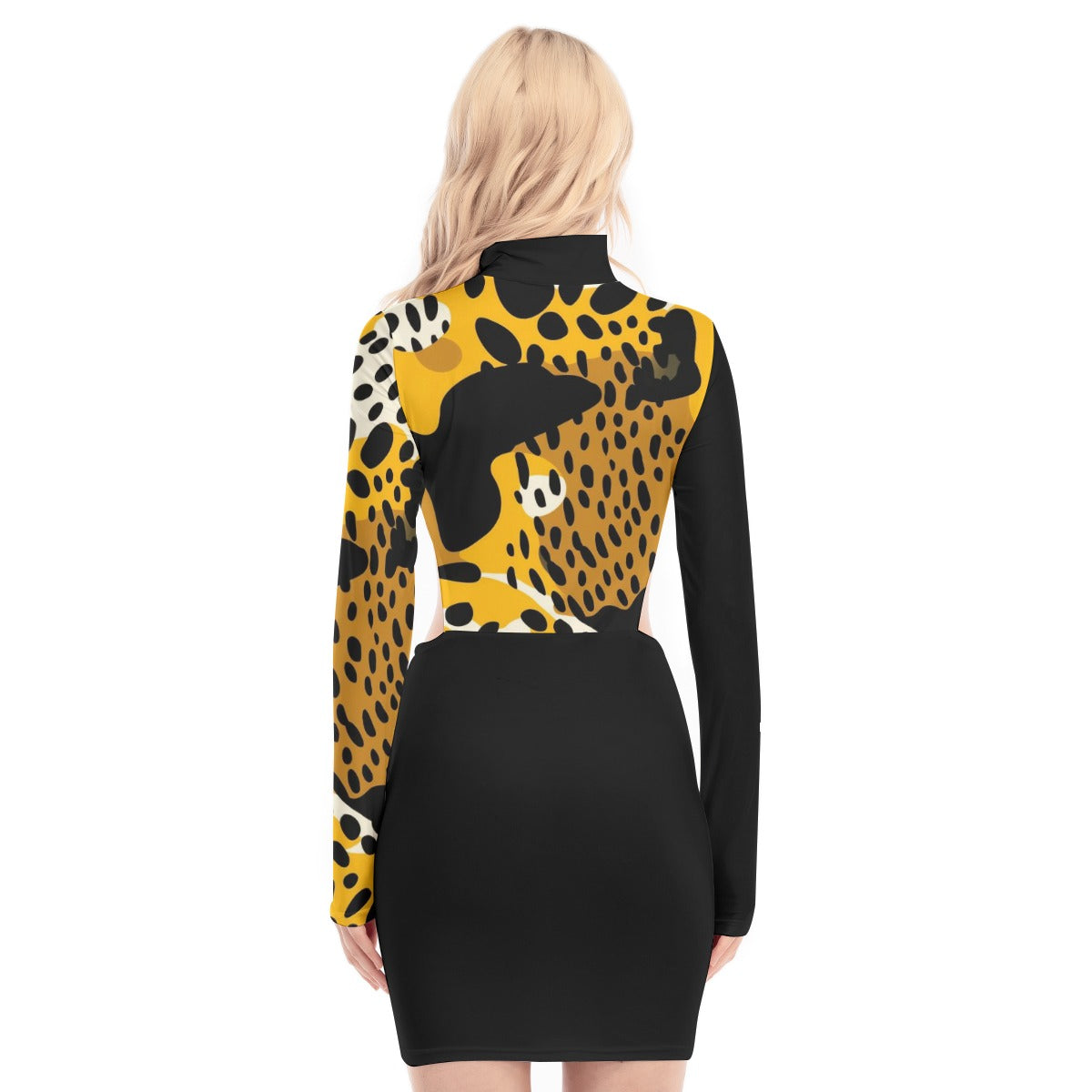 Animal disco tiger prints all over - Waist Hollow Hip Dress