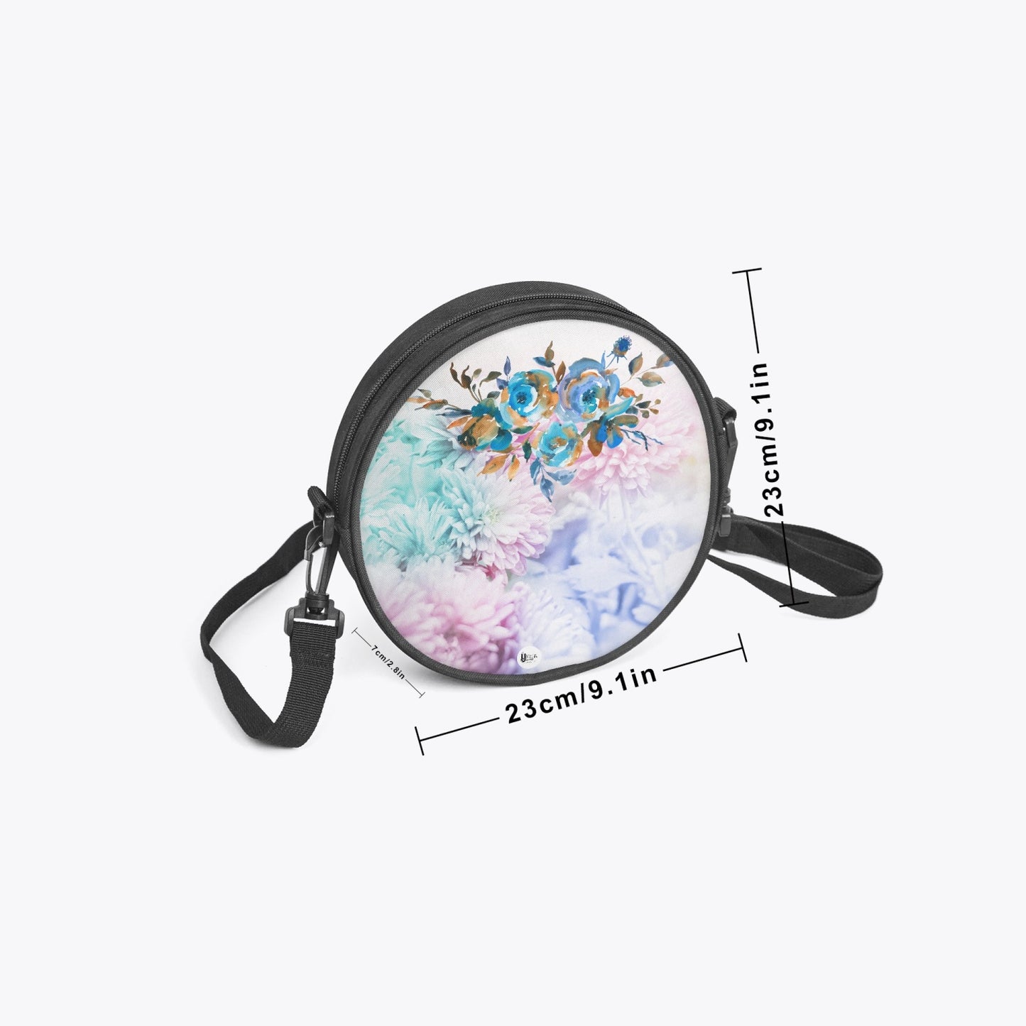 Flower color blast -. Round Satchel Bag