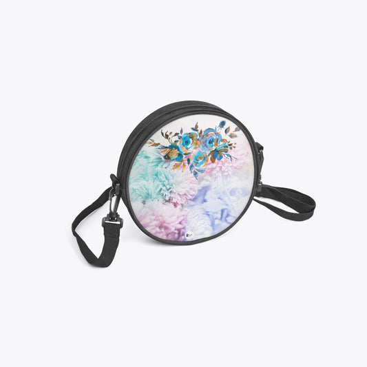 Flower color blast -. Round Satchel Bag