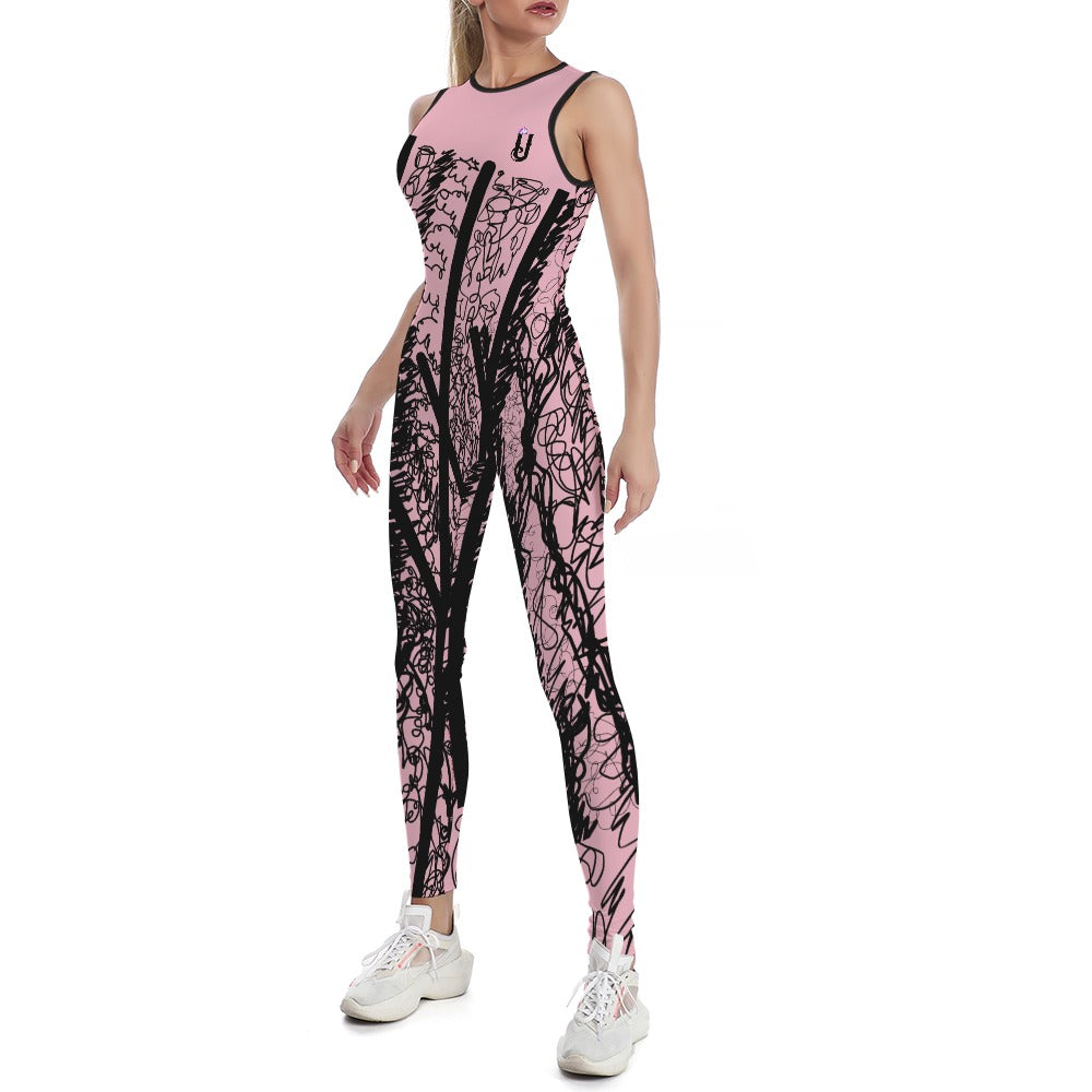 Colorful Ladies Bodysuit Yoga Pants